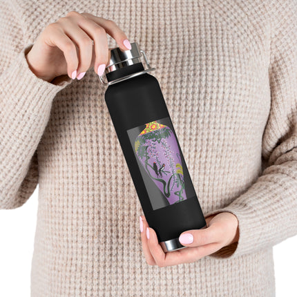 Purple Glazed Porcelain Vase Copper Vacuum Insulated Bottle, 22oz