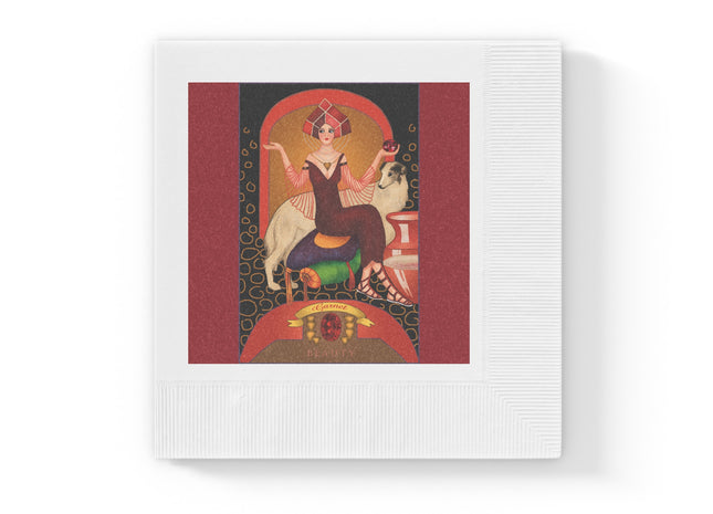 January & Garnet (from the Gem Series) by Sofia Chiostri White Coined Napkins
