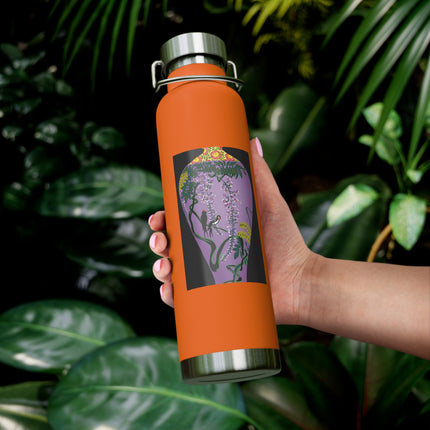 Purple Glazed Porcelain Vase Copper Vacuum Insulated Bottle, 22oz