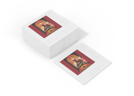 January & Garnet (from the Gem Series) by Sofia Chiostri White Coined Napkins