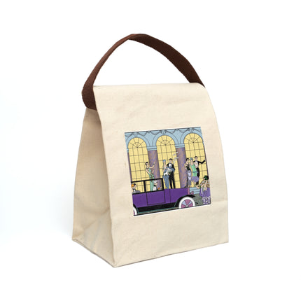 Au Revoir by George Barbier Canvas Lunch Bag With Strap