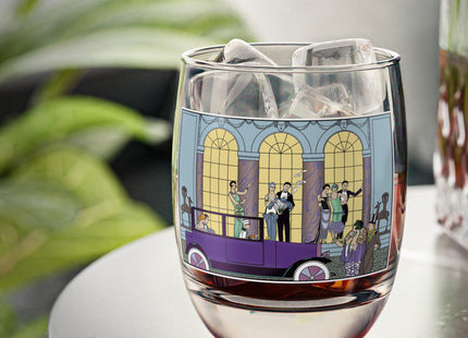 Au Revoir by George Barbier Whiskey Glass