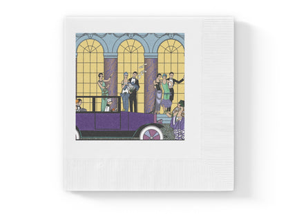 Au Revoir by George Barbier White Coined Napkins